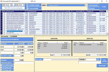 Könyvelő program - NAV számla átvétel és könyvelés